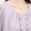 A light purple short-sleeved top for women's fashionable, slimming and figure-hugging summer women's wear Application Scenario